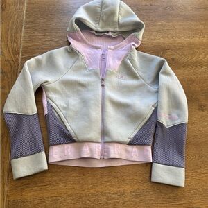 Under Armour Kids' Light Pink and Gray Full-Zip Hoodie